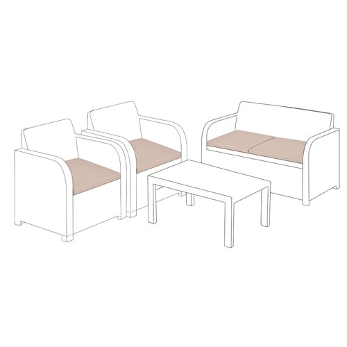Stone 4pc outdoor - 4pc, rattan