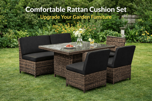 3pc rattan garden furniture - garden,