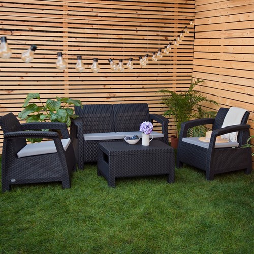 4pc rattan seat pad - seat,