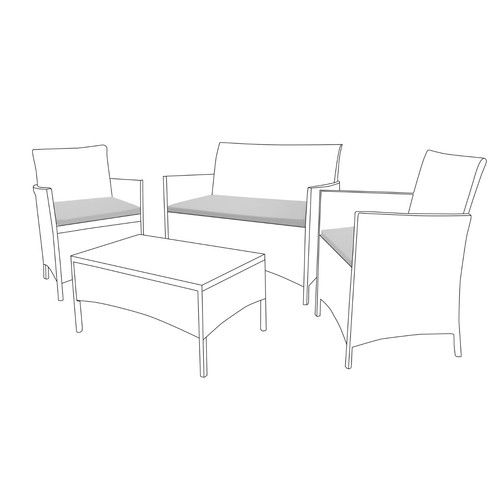 Grey 3pc outdoor - 3pc,