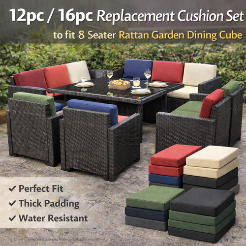 12pc 16pc replacement cushion - 12pc/16pc,