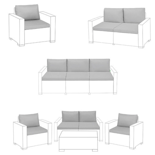 Cushion pads for rattan garden - cushion,