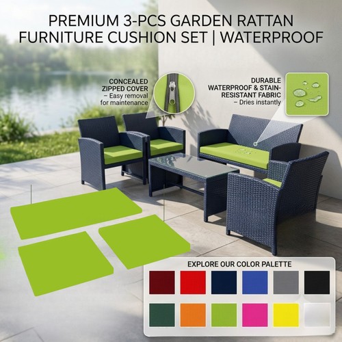 3pc rattan garden furniture - rattan,